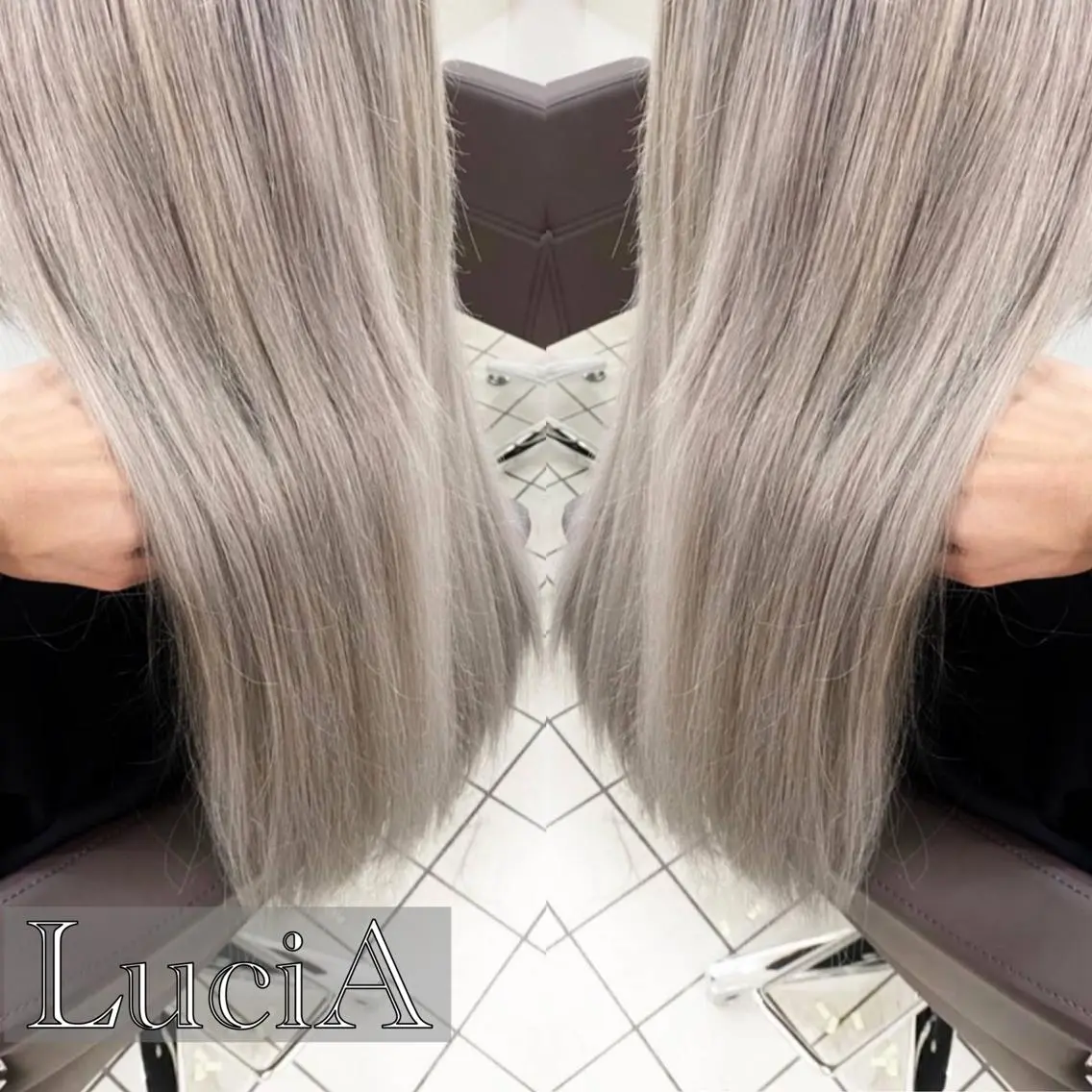 セミロング カラー ヘアアレンジ LuciA/エクステ カラー7:30〜のヘアスタイル