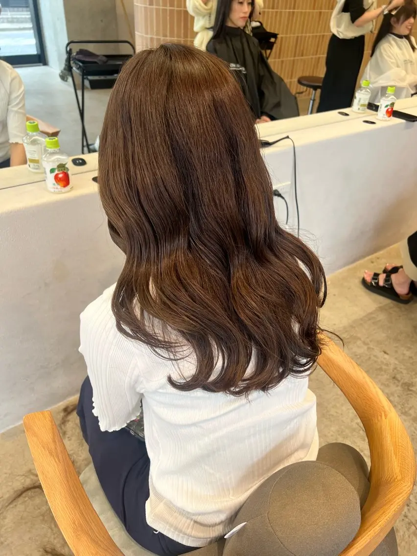 ロング カラー グレージュ レイヤーカット カット ヘアカラー トリートメント 誰より丁寧なカット/ 小林輝/レイヤーのヘアスタイル