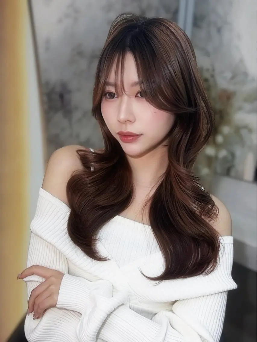 セミロング カラー ヘアカラー トリートメント 💎あおい💎大宮 🦋ワンカラー🦋のヘアスタイル