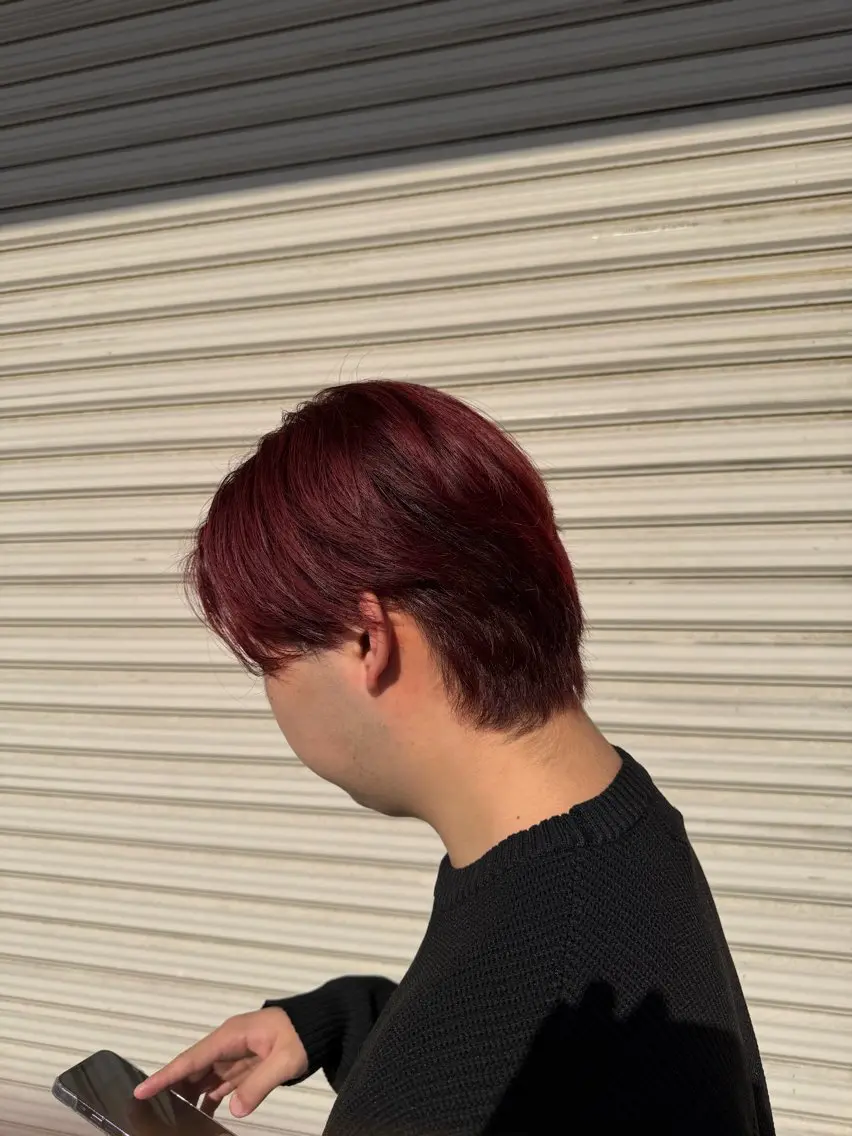 カラー メンズ ヘアカラー 艶カラー×デザイン カラー特化/値賀大樹のヘアスタイル