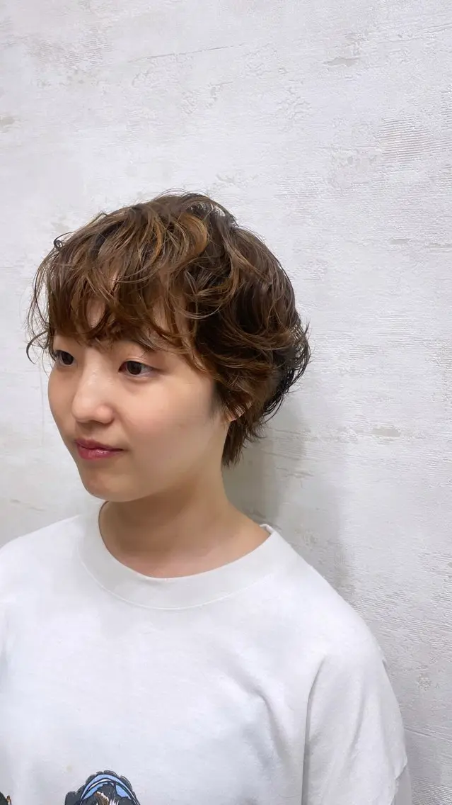 ショート パーマ ショートヘア カット パーマ picasso yume/ボブカットのヘアスタイル