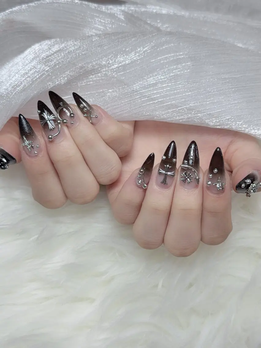 ネイル 成人式 大理石ネイル(マーブル) リボン 夏ネイル ネイルチップ ハンドネイル ハンドケア MIO🌸Nail スカルプ専門店のネイルデザイン