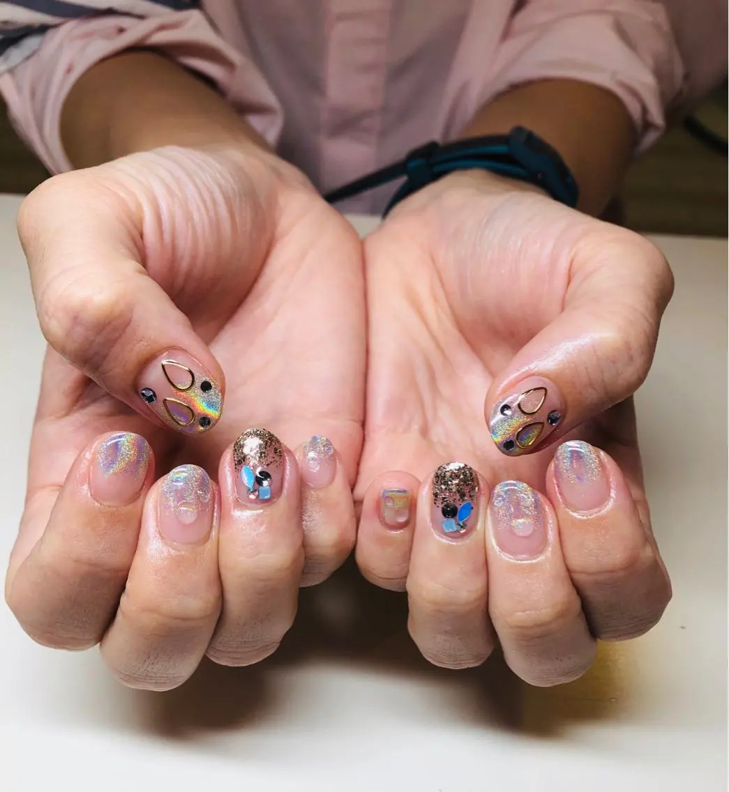 ネイル ハンドネイル いちじゅう あおいのネイルデザイン