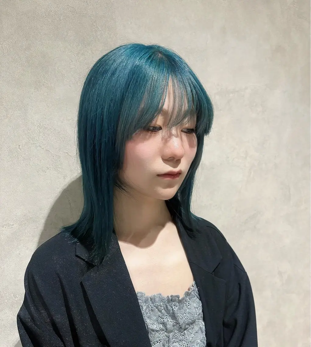 ミディアム カラー ヘアカラー 《.Xian》 アカリ/艶髪カラーのヘアスタイル