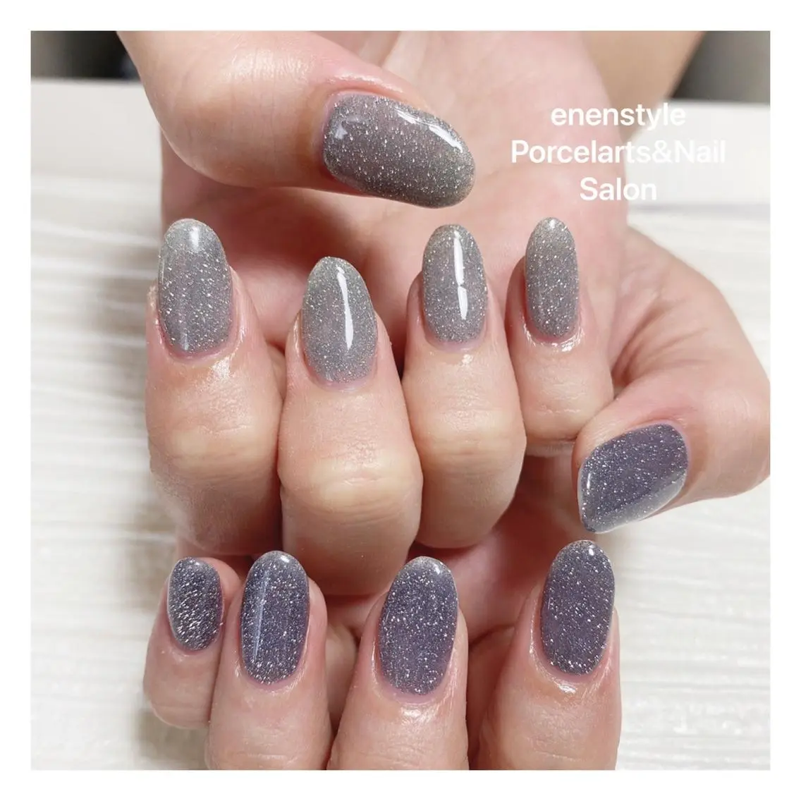 ミディアム ネイル ハンドネイル 🐾enen style 🐾のネイルデザイン