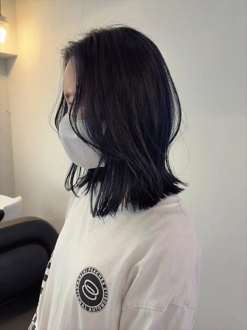 ミディアム 綺星 ハイトーン/デザインのヘアスタイル