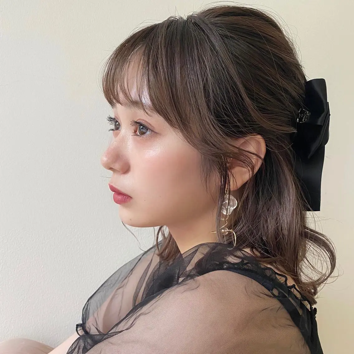 ショート ヘアアレンジ 銀座メンズ専門🖤 叶奈々のヘアスタイル