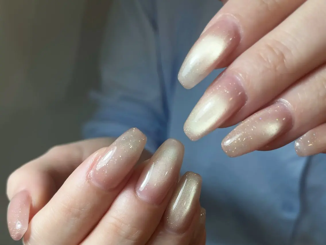 ネイル 韓国ネイル ニュアンスネイル オフィスネイル スカルプネイル シンプルネイル ハンドネイル vico栄 Azusa🍓のネイルデザイン