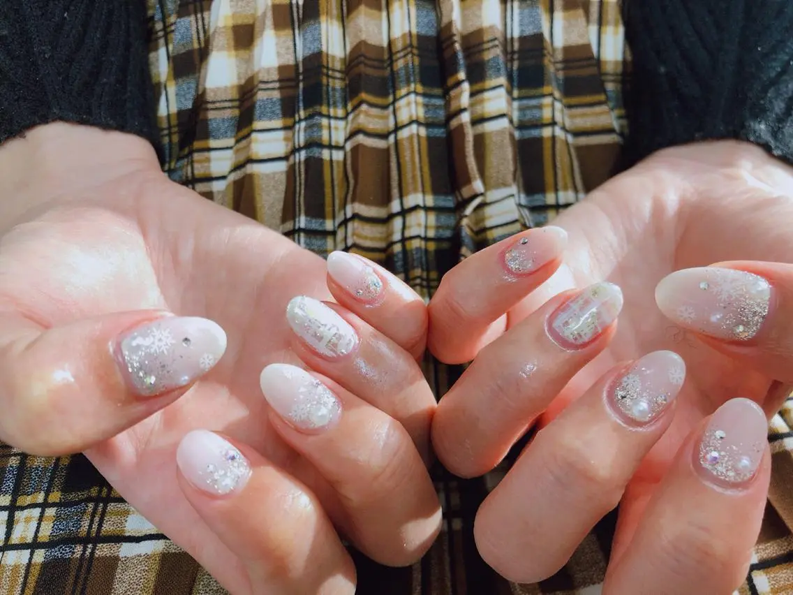 ネイル 冬ネイル ハンドネイル kiki nail &brow二子玉川のネイルデザイン