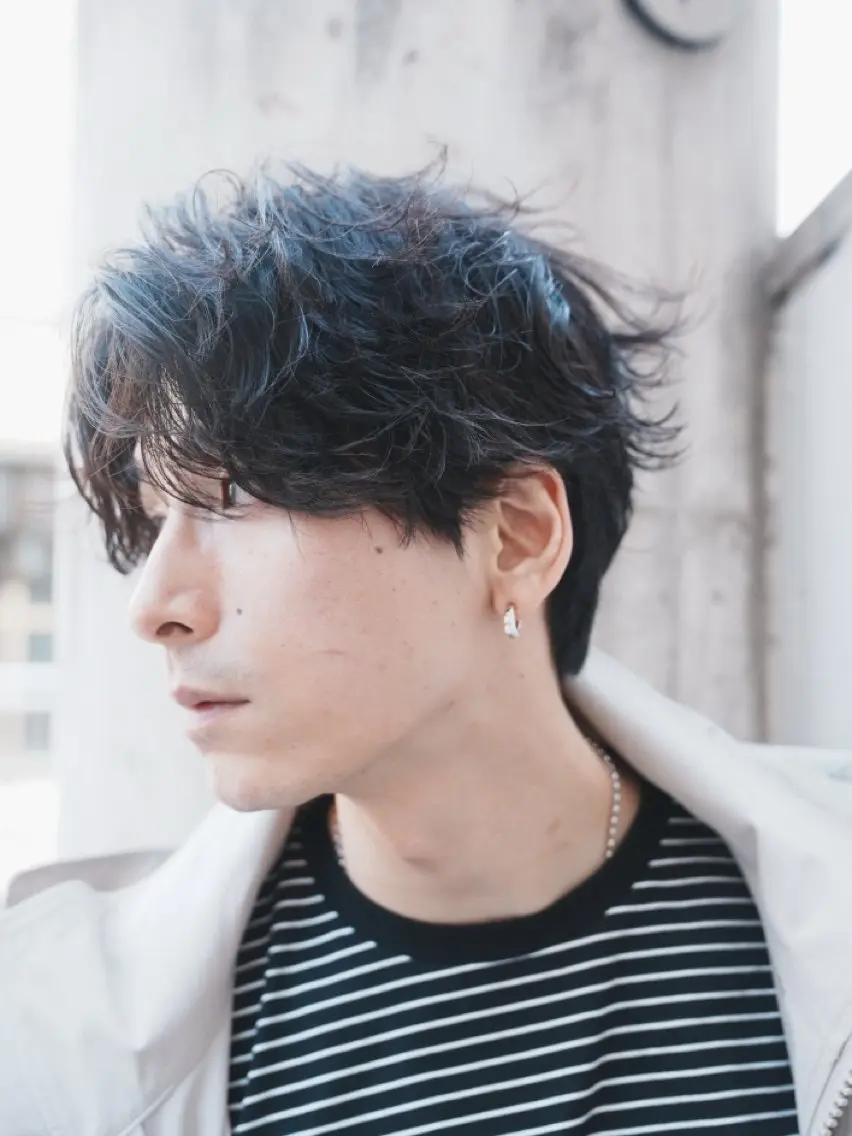 ショート パーマ メンズ フェザーパーマ メンズパーマ カット パーマ トリートメント fifth_Oita 安藤海哉のヘアスタイル