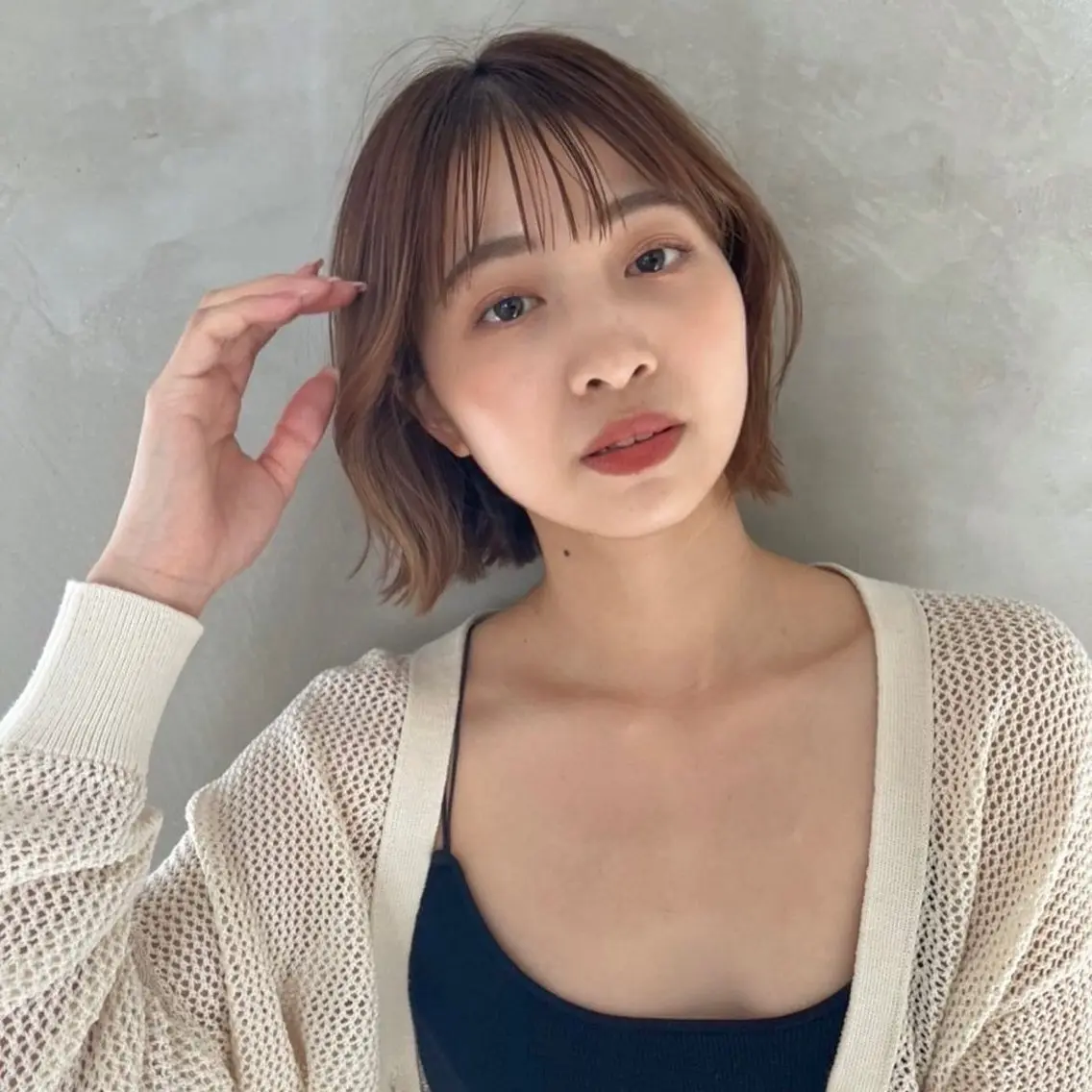 ショート 切りっぱなしボブ ショートボブ ボブレイヤー ボブ レイヤーカット ルナ🌛 🛌のヘアスタイル