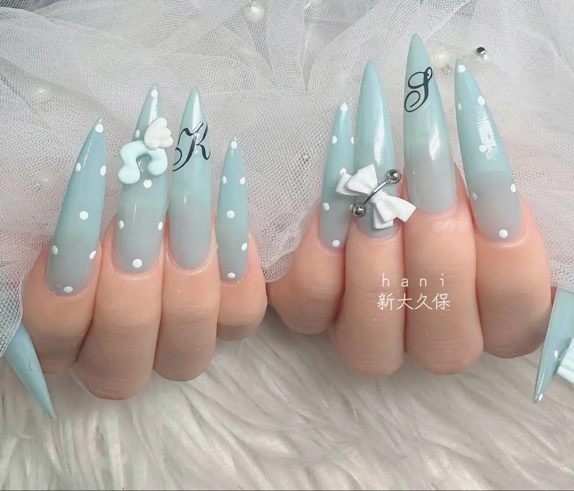 ネイル フットネイル フレンチネイル グラデーション 韓国ネイル ロングネイル ハンドネイル Hani Nail Salonのネイルデザイン