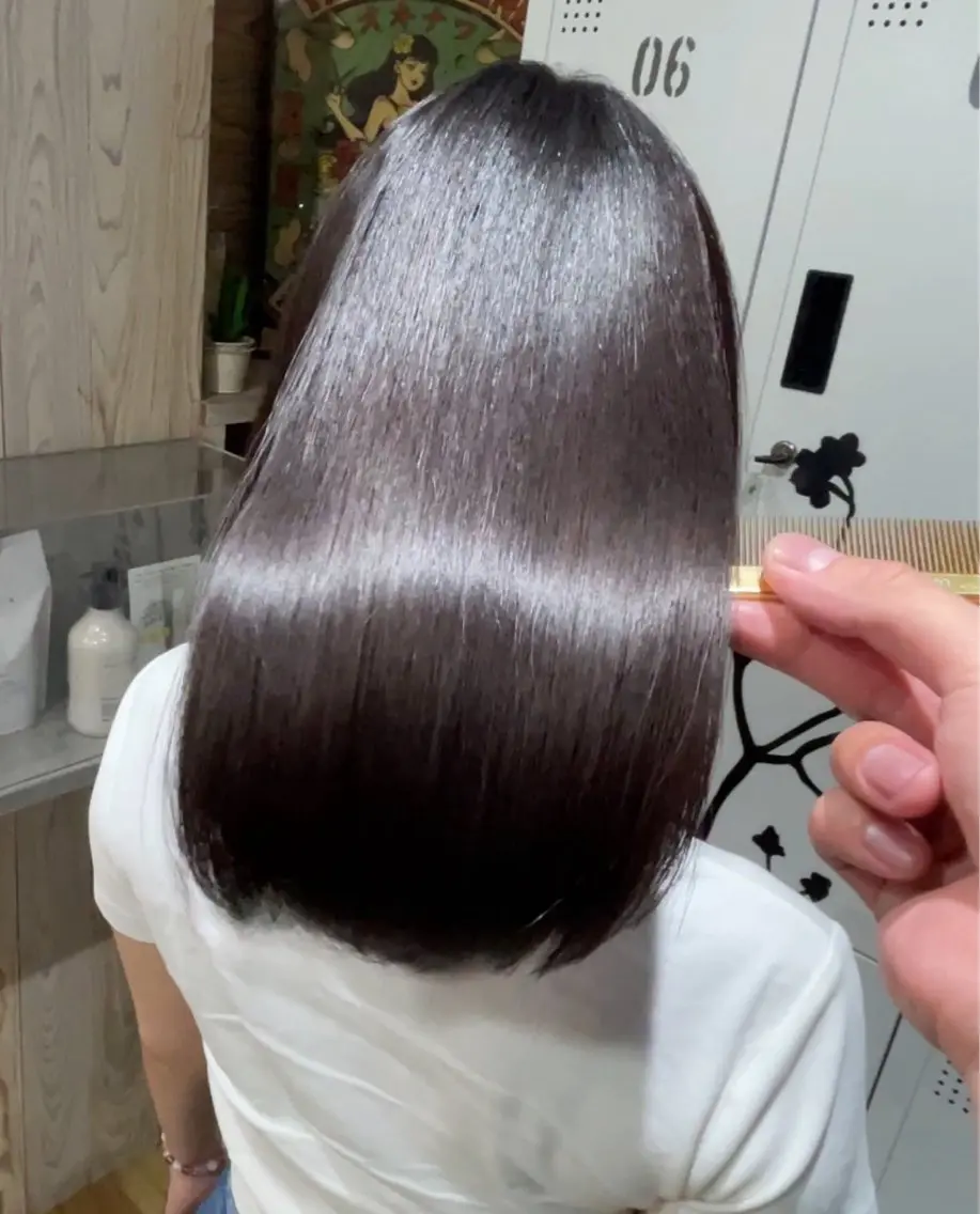 ミディアム 縮毛矯正 トリートメント NAO ☆のヘアスタイル