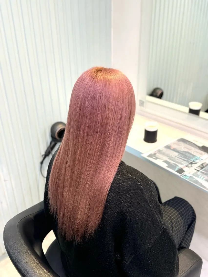 ロング カラー ヘアカラー トリートメント ヘッドスパ ヘアセット 暖色🩷透明感カラー ♡Maika♡のヘアスタイル