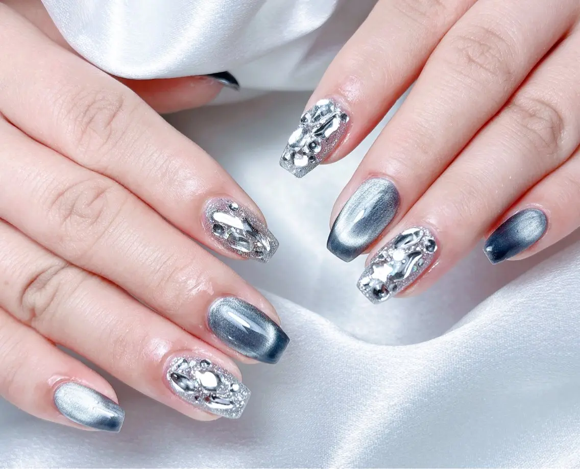 ネイル ハンドネイル Aura Nail 長さだし/パラジェルのネイルデザイン