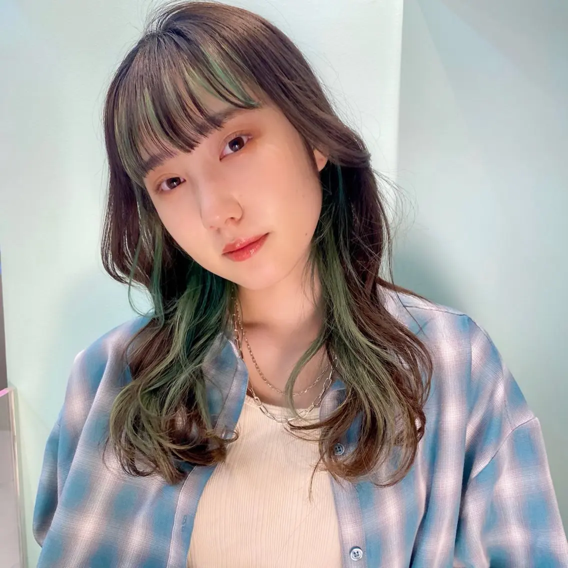 ロング カラー カット ヘアカラー トリートメント 岡野 静華のヘアスタイル