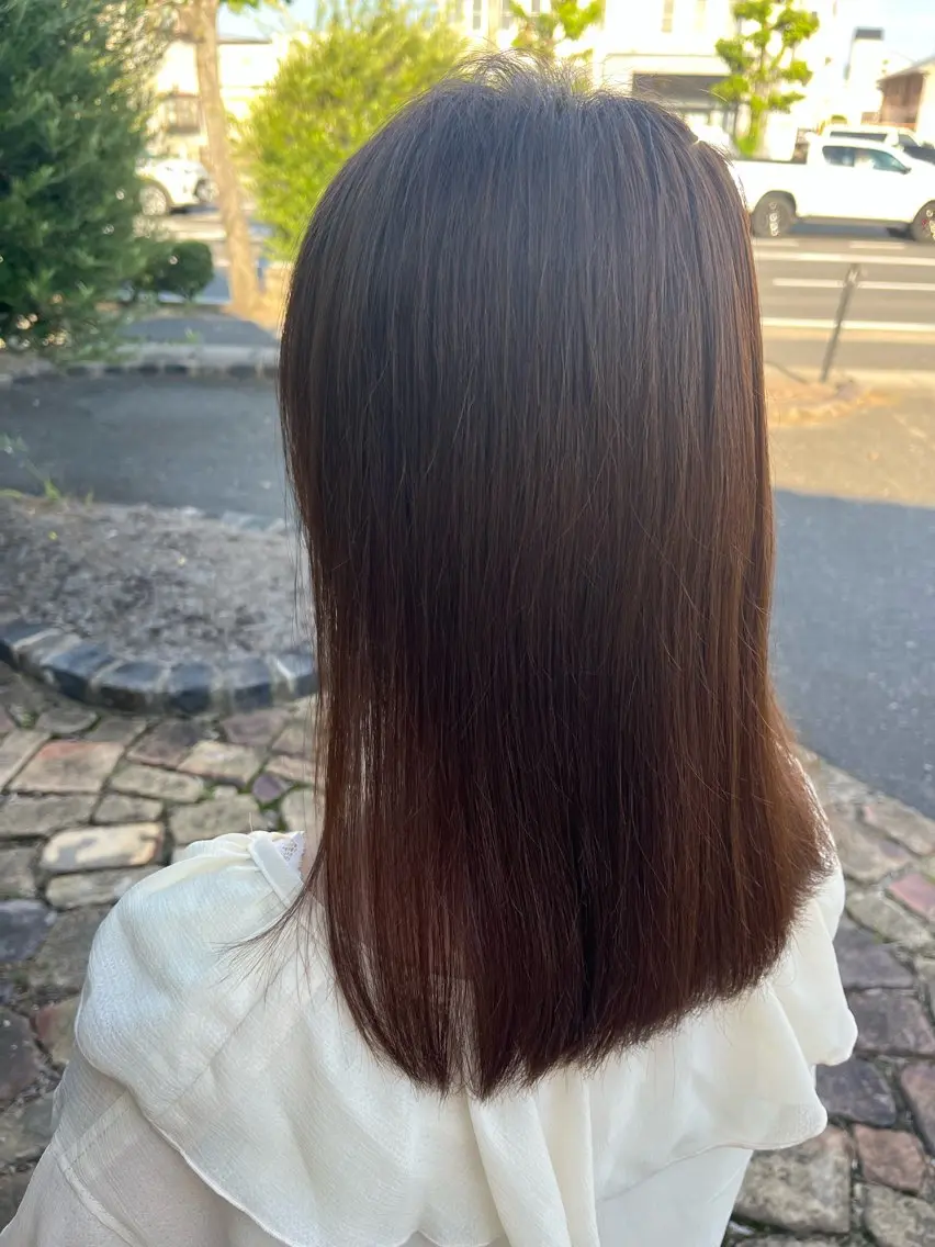 セミロング カット ヘアカラー 西田 早輝子🍊のヘアスタイル