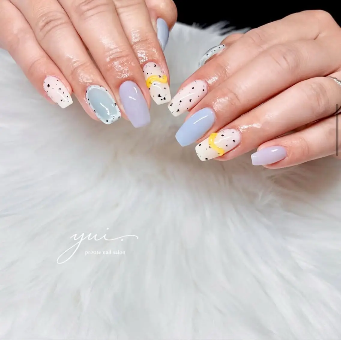 ネイル アートネイル 韓国ネイル ニュアンスネイル ワンホンネイル nail salon yui.のネイルデザイン