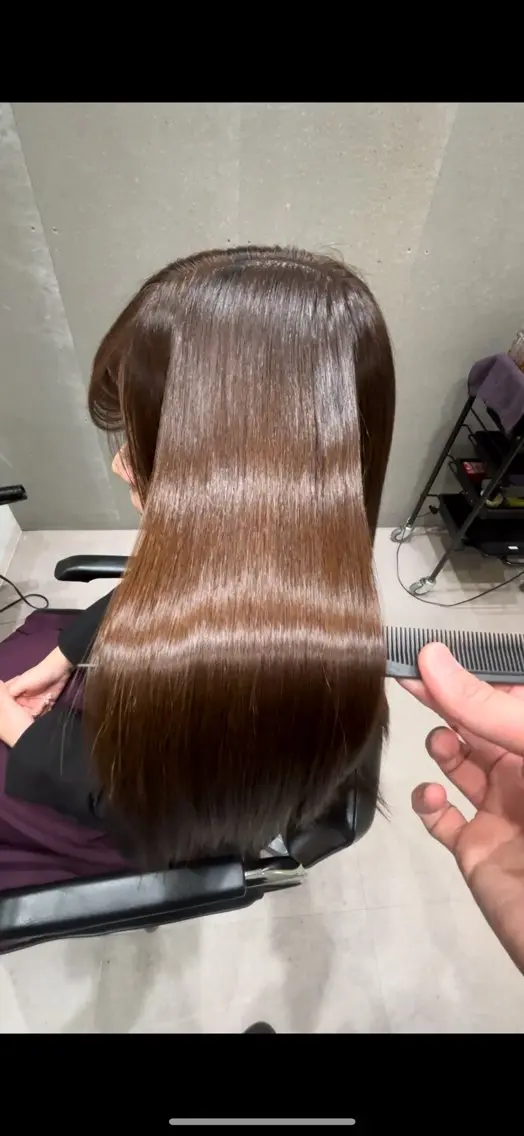 セミロング カラー トリートメント ヘアカラー トリートメント 髪質改善ヘアケア 艶髪特化/上田のヘアスタイル