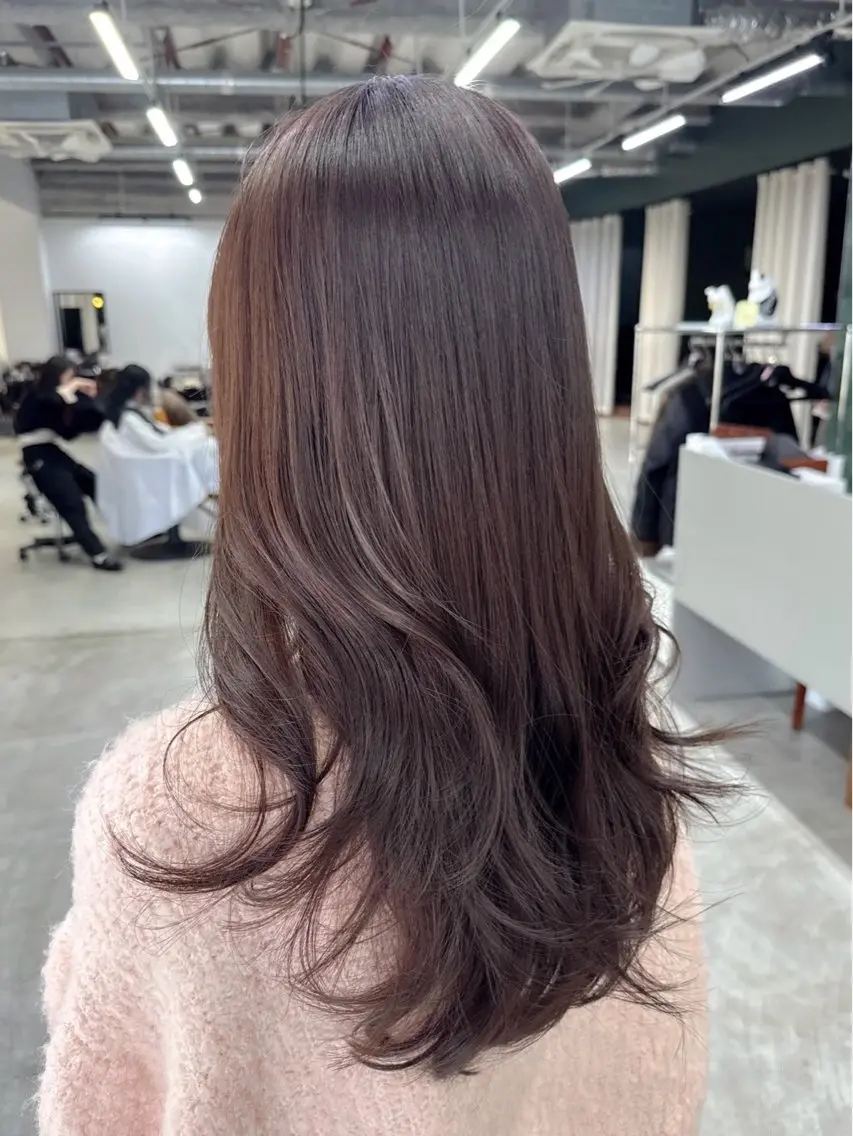 ロング カラー ブラウンカラー ピンクカラー ピンクブラウン ヘアカラー ここね/透明感 カラー/ナチュラルのヘアスタイル