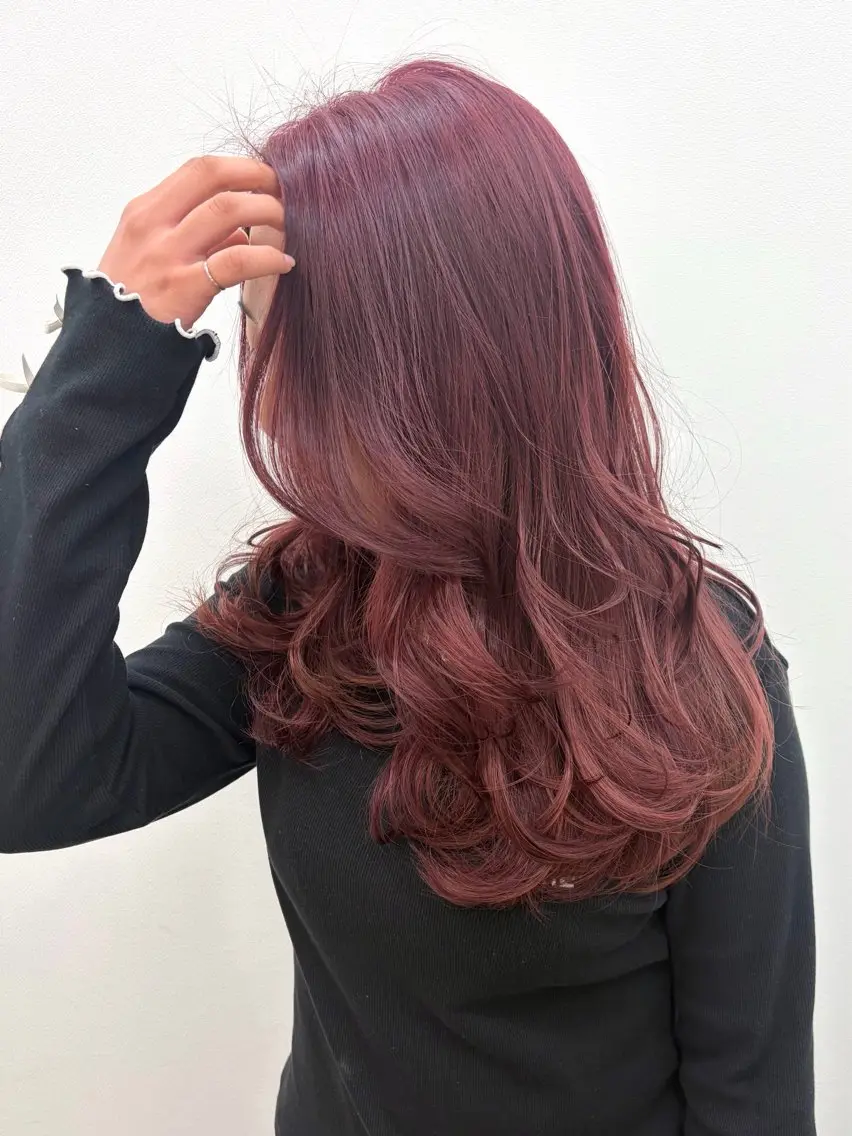 カラー レッドカラー ヘアカラー 後藤 陽花子のヘアスタイル