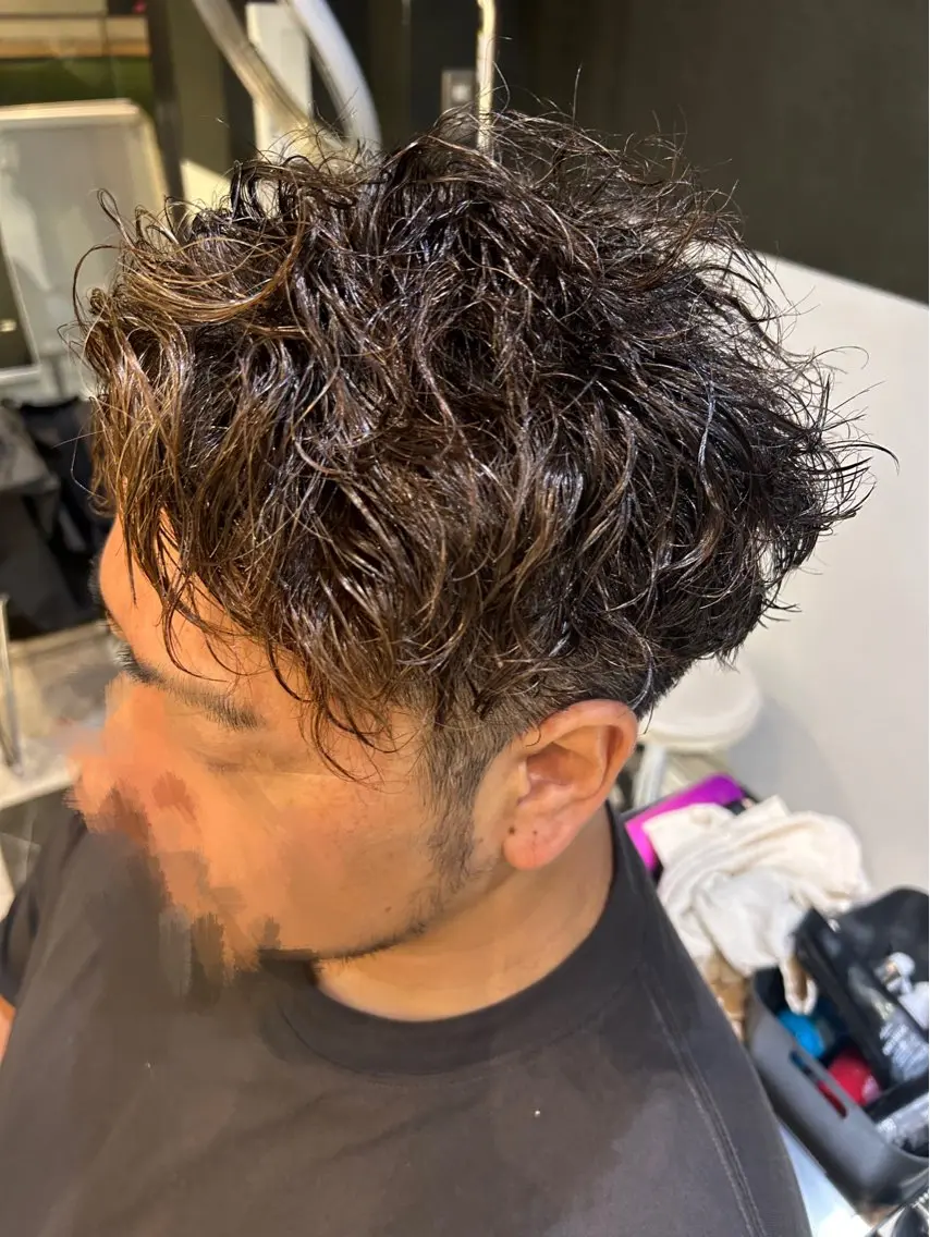 パーマ メンズ カット パーマ 福島 舞のヘアスタイル
