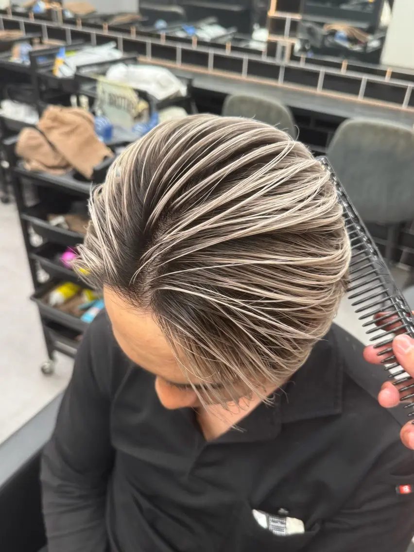 ショート カラー メンズ カット ヘアカラー ヘアセット 【men's Lapis横浜】海人のヘアスタイル