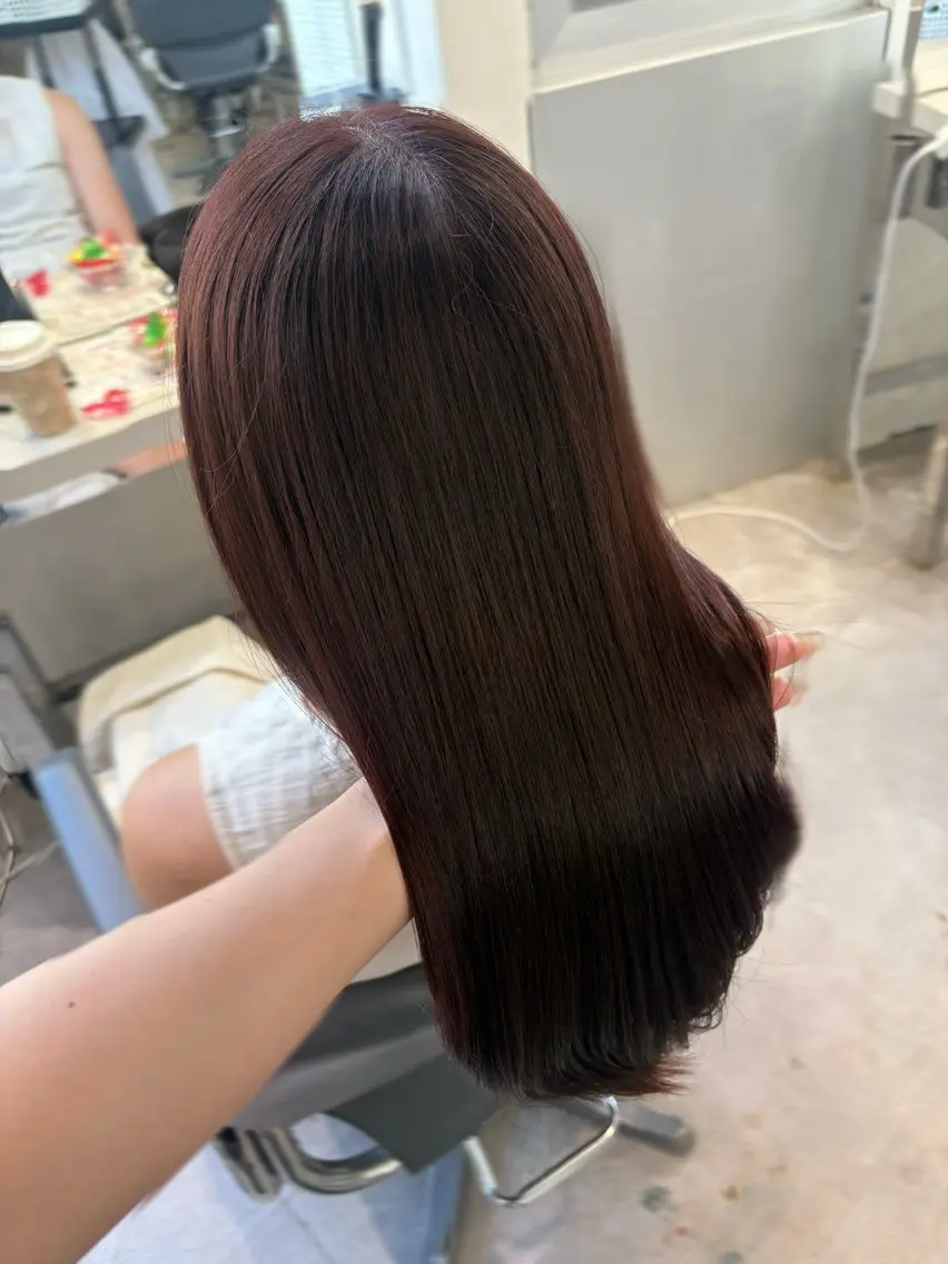 ロング カラー レッドカラー ヘアカラー トリートメント カットモデル/渋谷 ソナのヘアスタイル