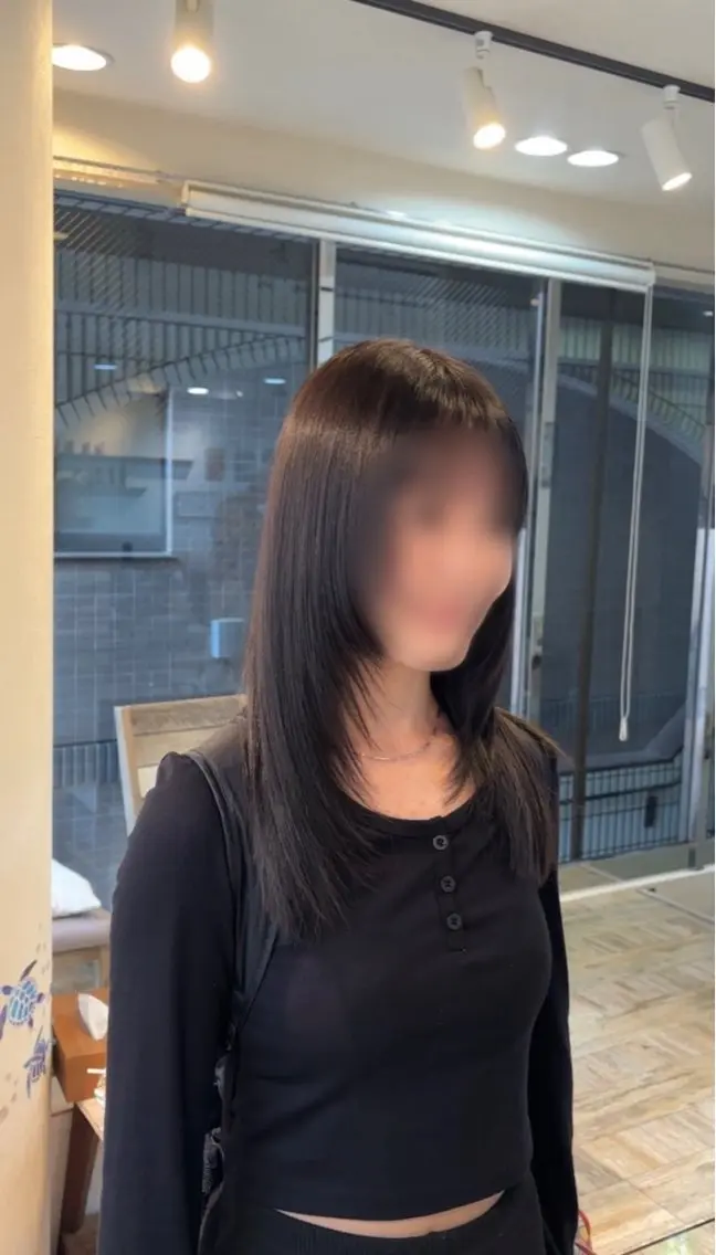 セミロング カット ヘアカラー モデル募集中 まなとのヘアスタイル