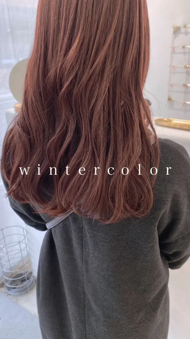 セミロング カラー ベージュカラー ピンクカラー ピンクベージュ hair shioのヘアスタイル