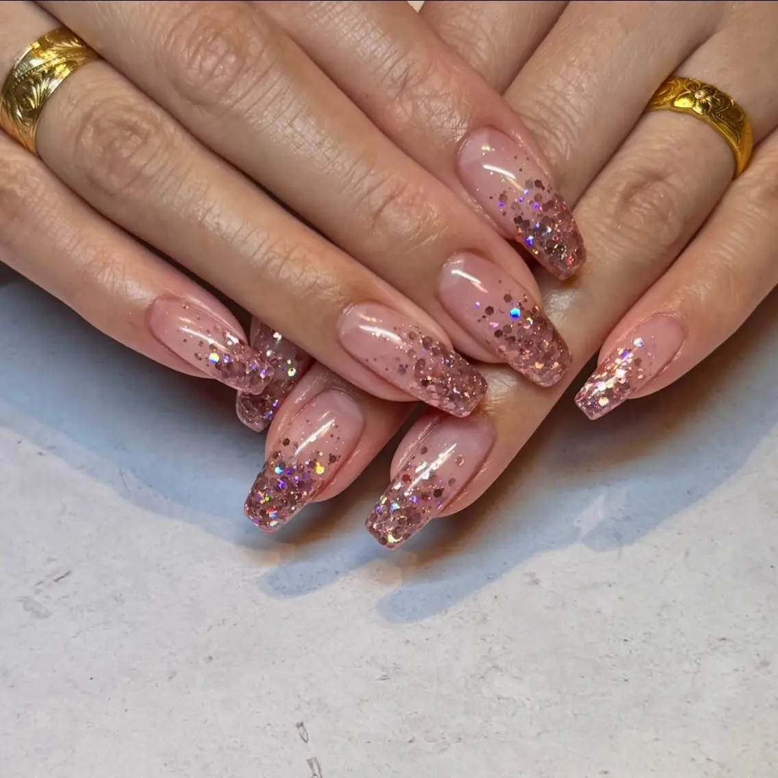 ネイル クリアネイル フラッシュネイル フラッシュマグ フレンチネイル マグネットネイル Luana nailのネイルデザイン
