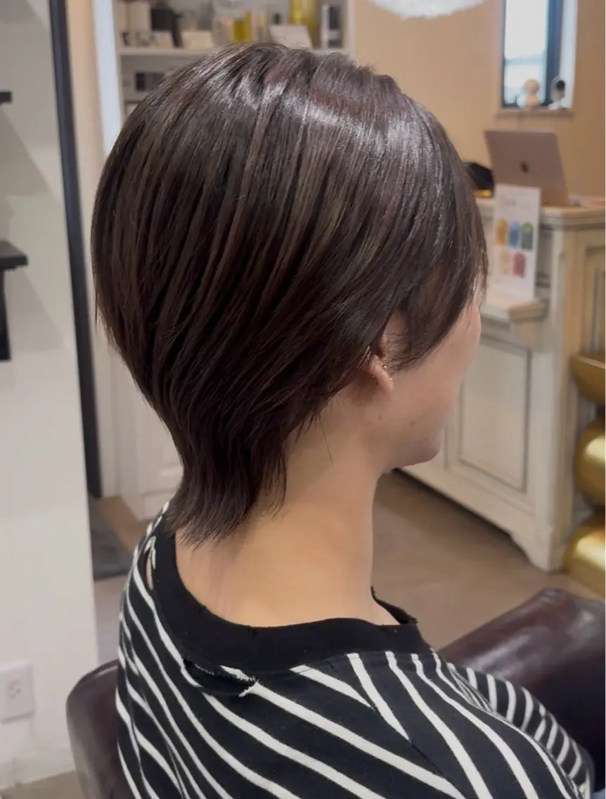 ショート 縮毛矯正 Ouchi Ayumiのヘアスタイル
