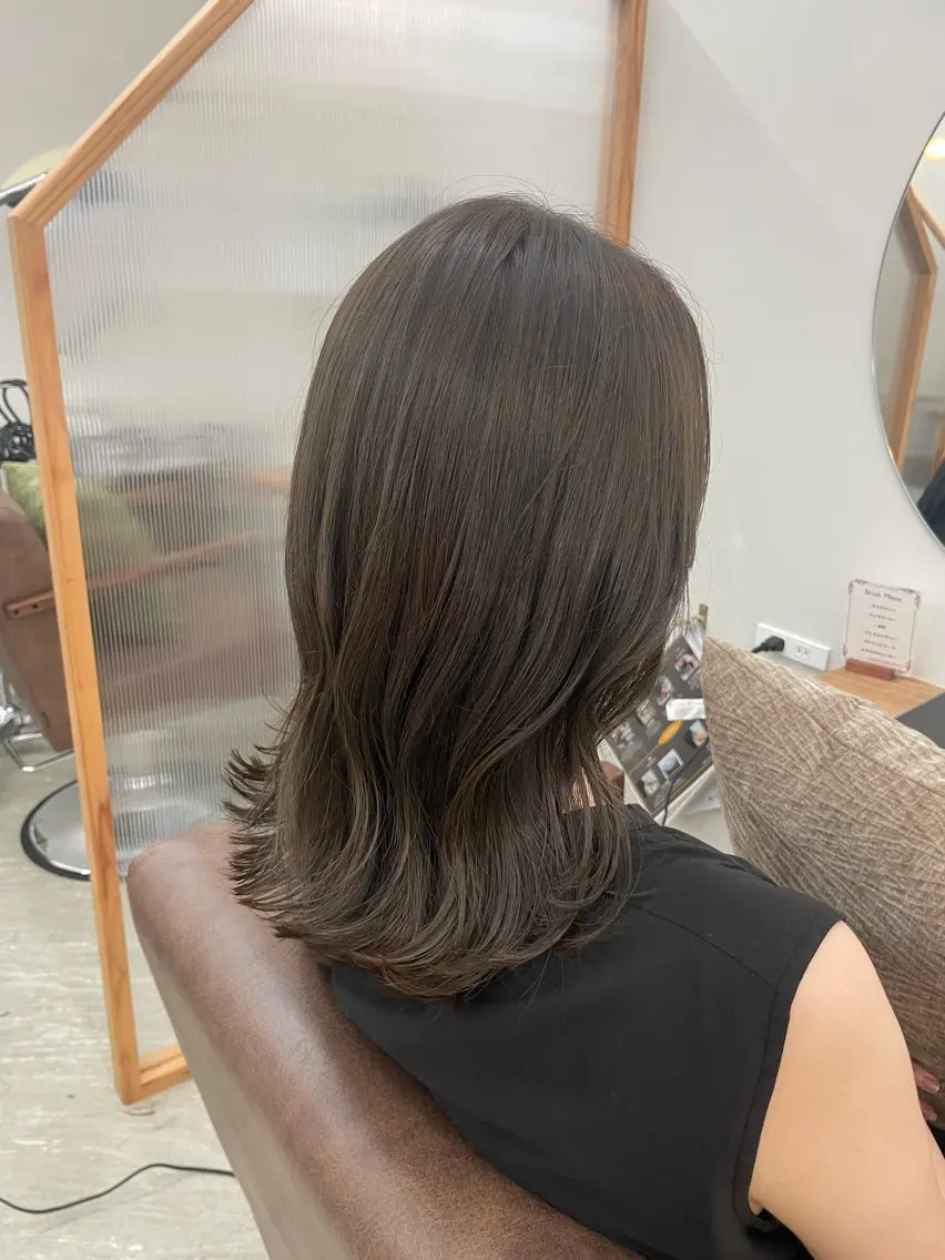 ミディアム ヘアカラー Sakamoto nanaのヘアスタイル