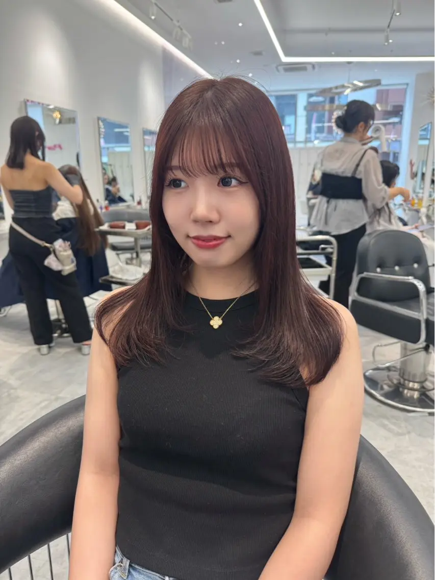 ロング カラー カット ヘアカラー ParveMix🍀 藤原愛未のヘアスタイル