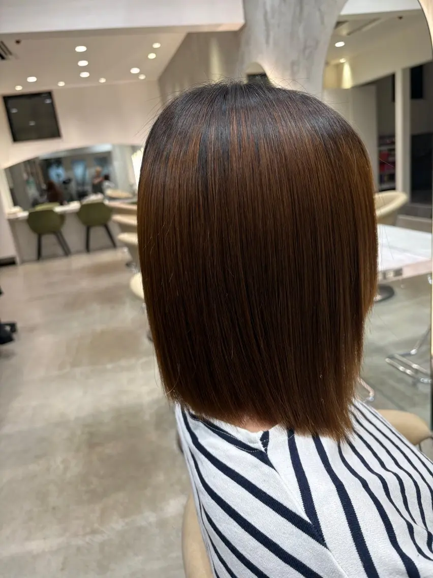 ミディアム 縮毛矯正 Londnaitre /Miriaのヘアスタイル