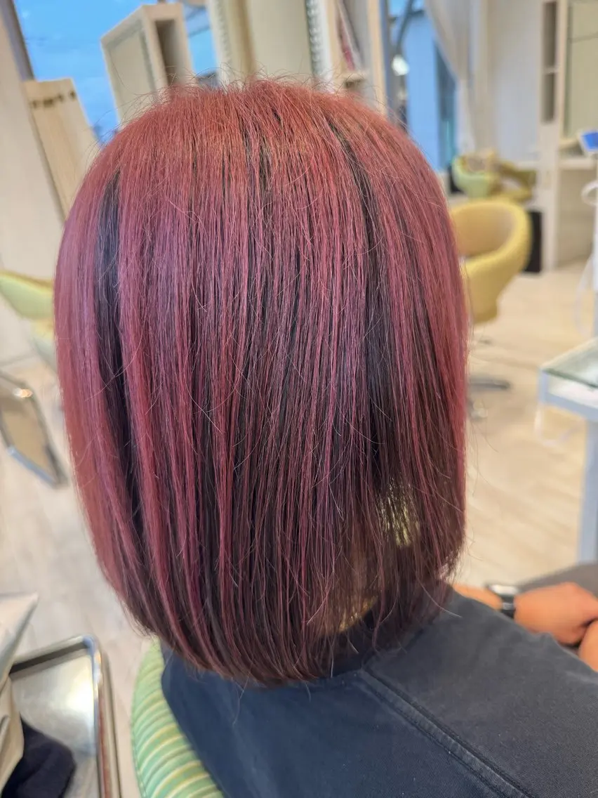 ミディアム ヘアカラー 松尾 怜奈のヘアスタイル