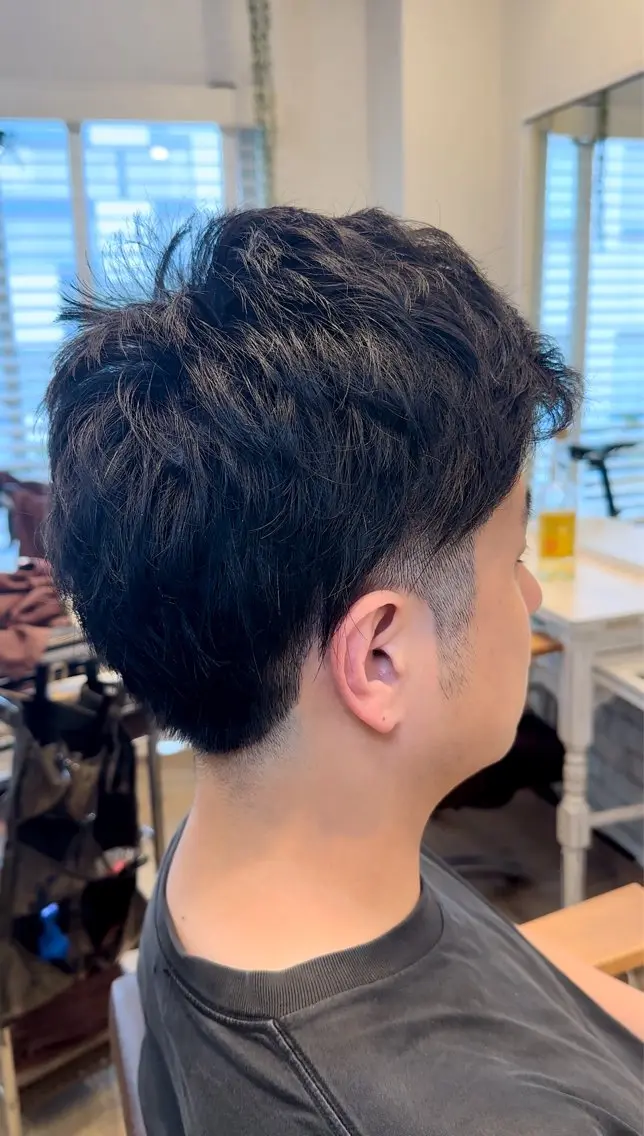 ショート パーマ メンズ メンズパーマ BANDE 水崎 悟のヘアスタイル