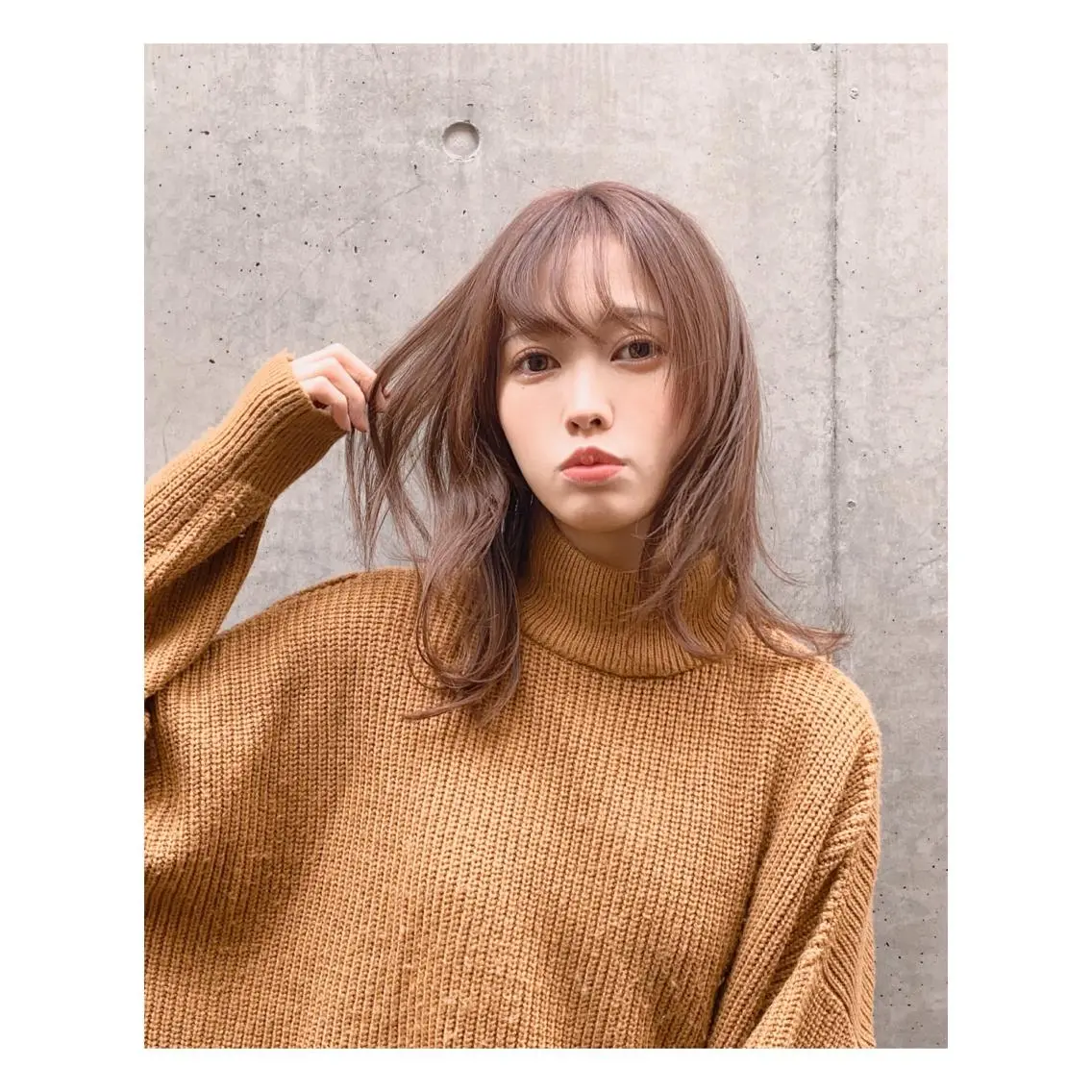 ミディアム カラー 菊池大一 溝の口パーマのヘアスタイル