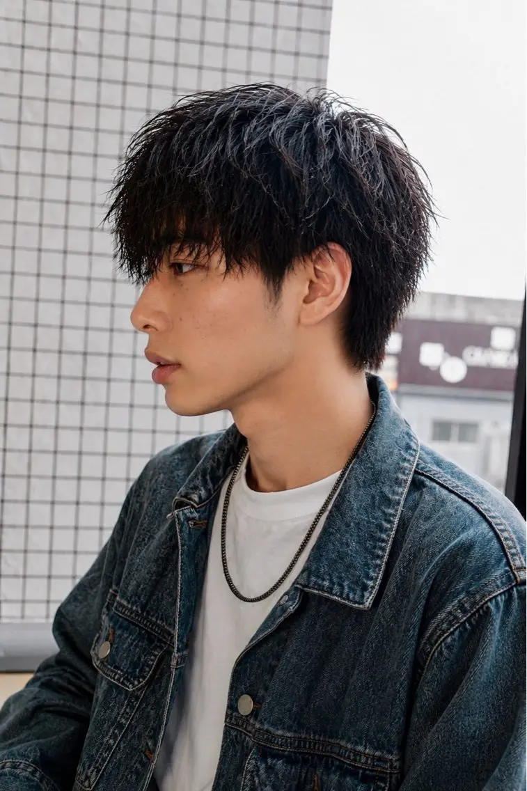 ショート パーマ メンズ カット パーマ matsui ／ anheloのヘアスタイル