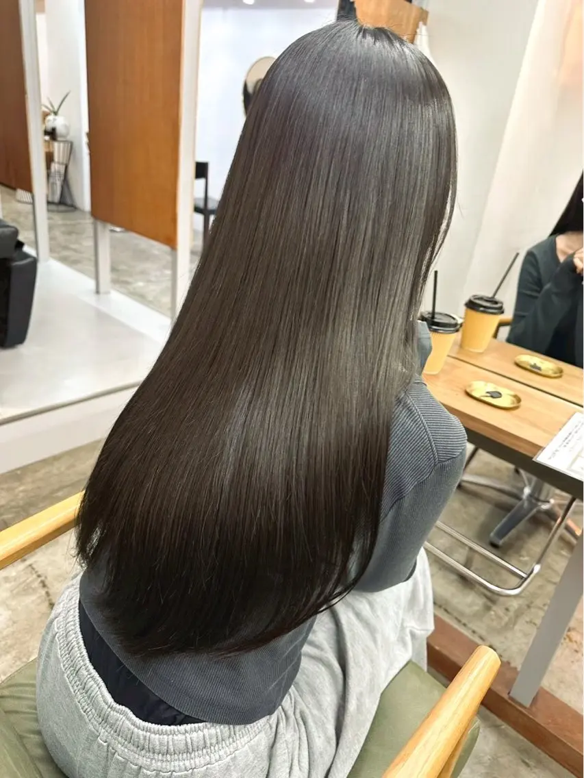 ロング カラー カット ヘアカラー トリートメント まさと/ヘーゼルベー ジュ/レイヤーカットのヘアスタイル