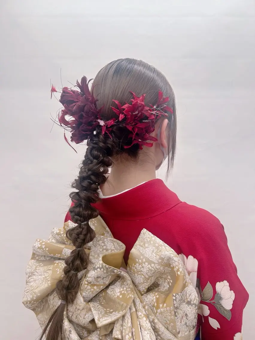 浴衣映えアレンジ👘🌟の写真