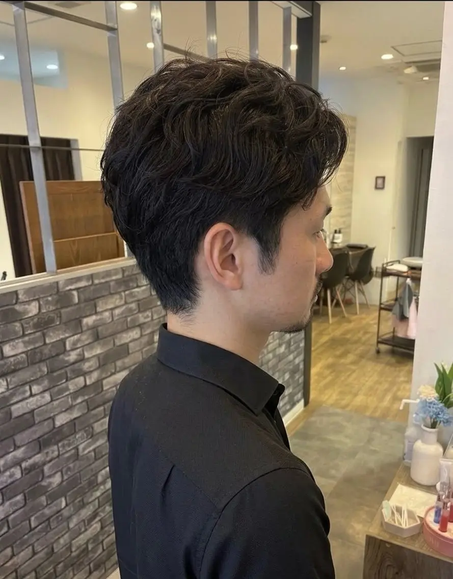 パーマ メンズ momo/ショート. メンズ.着付けセットのヘアスタイル