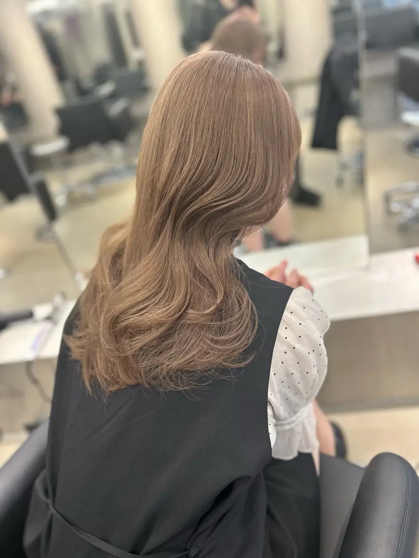 セミロング カラー ベージュカラー PELE /Nanakaのヘアスタイル
