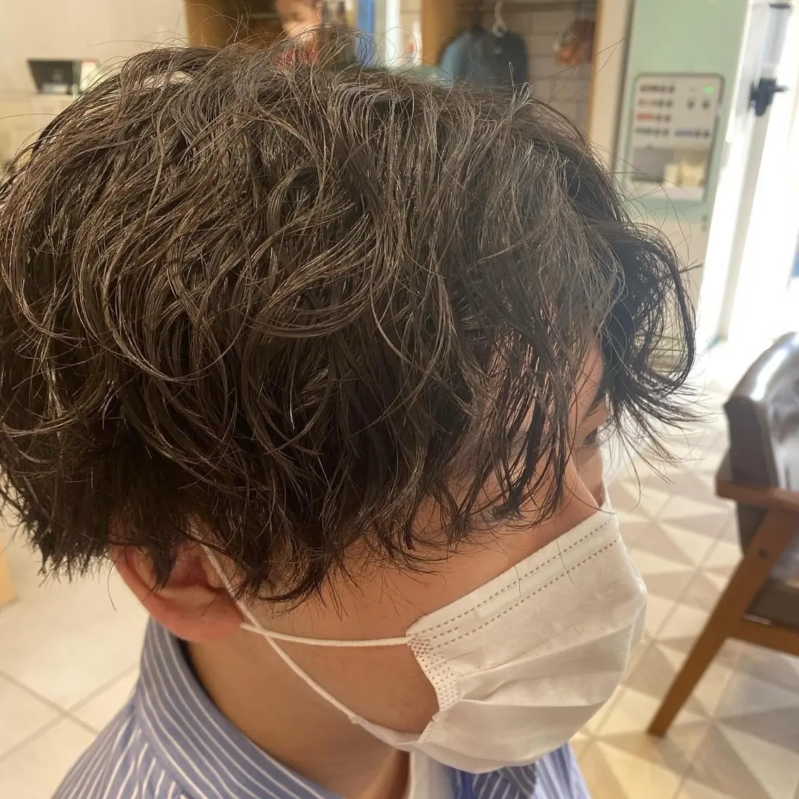 ショート カラー パーマ メンズ カット パーマ メンズパーマの巨匠 鈴木純のヘアスタイル