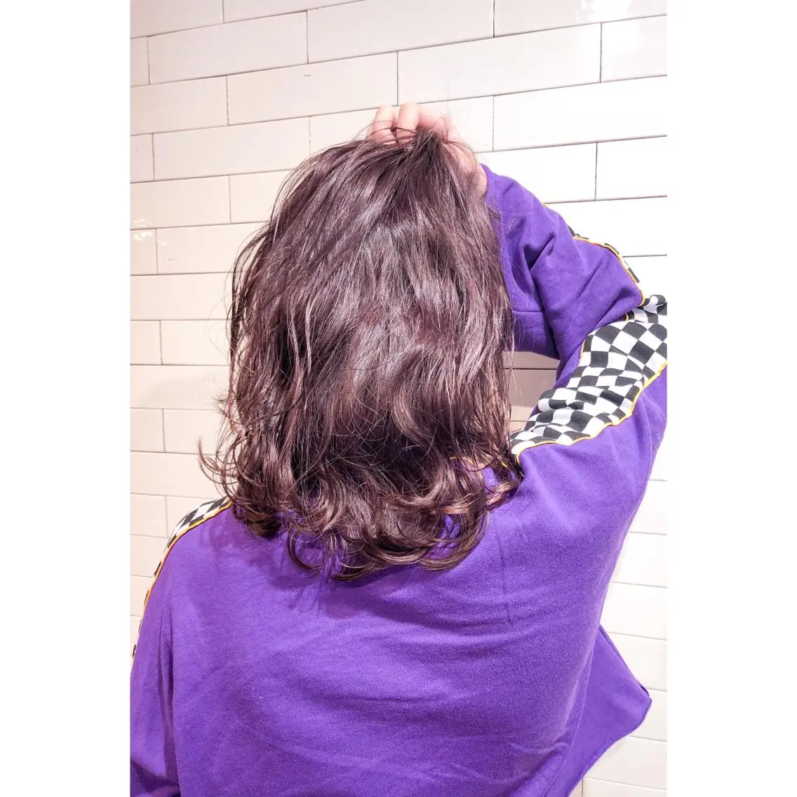 ミディアム EIGHT plum TOKIOリミテッドのヘアスタイル