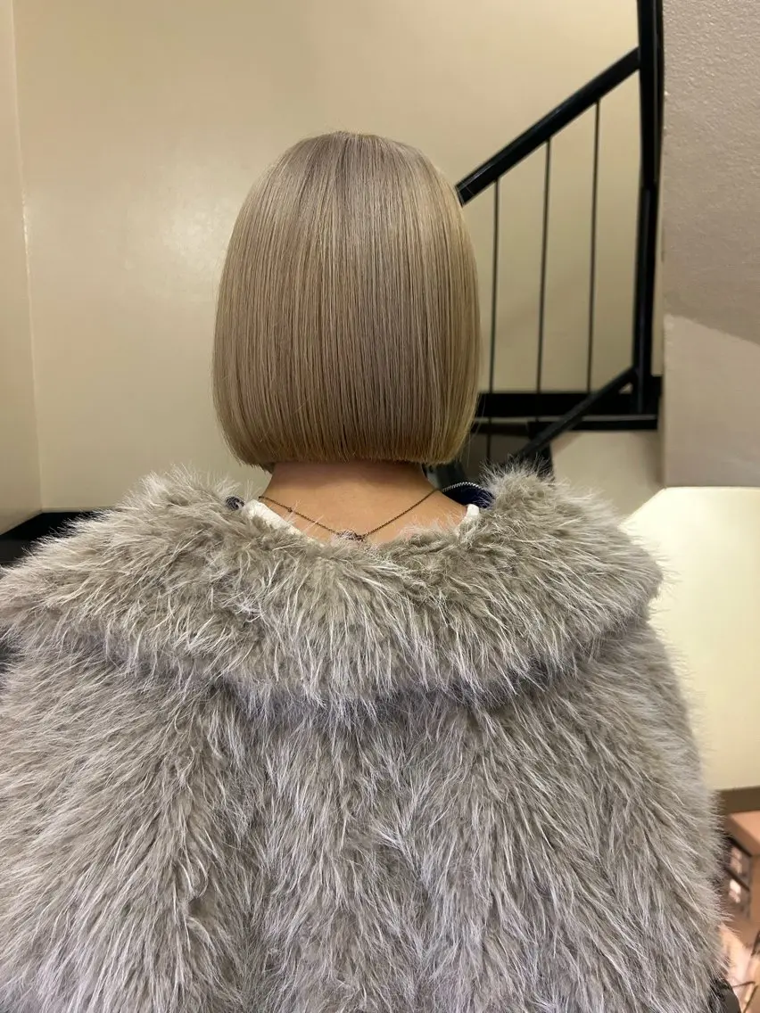 ショート カラー 切りっぱなしボブ ボブ カット トリートメント ☕️結【suii.】 ボブ/ヘアセット☕️のヘアスタイル