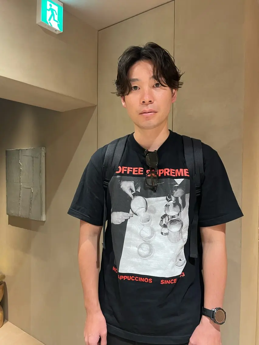 ショート パーマ メンズ men'sセンター パート徳田浩二のヘアスタイル