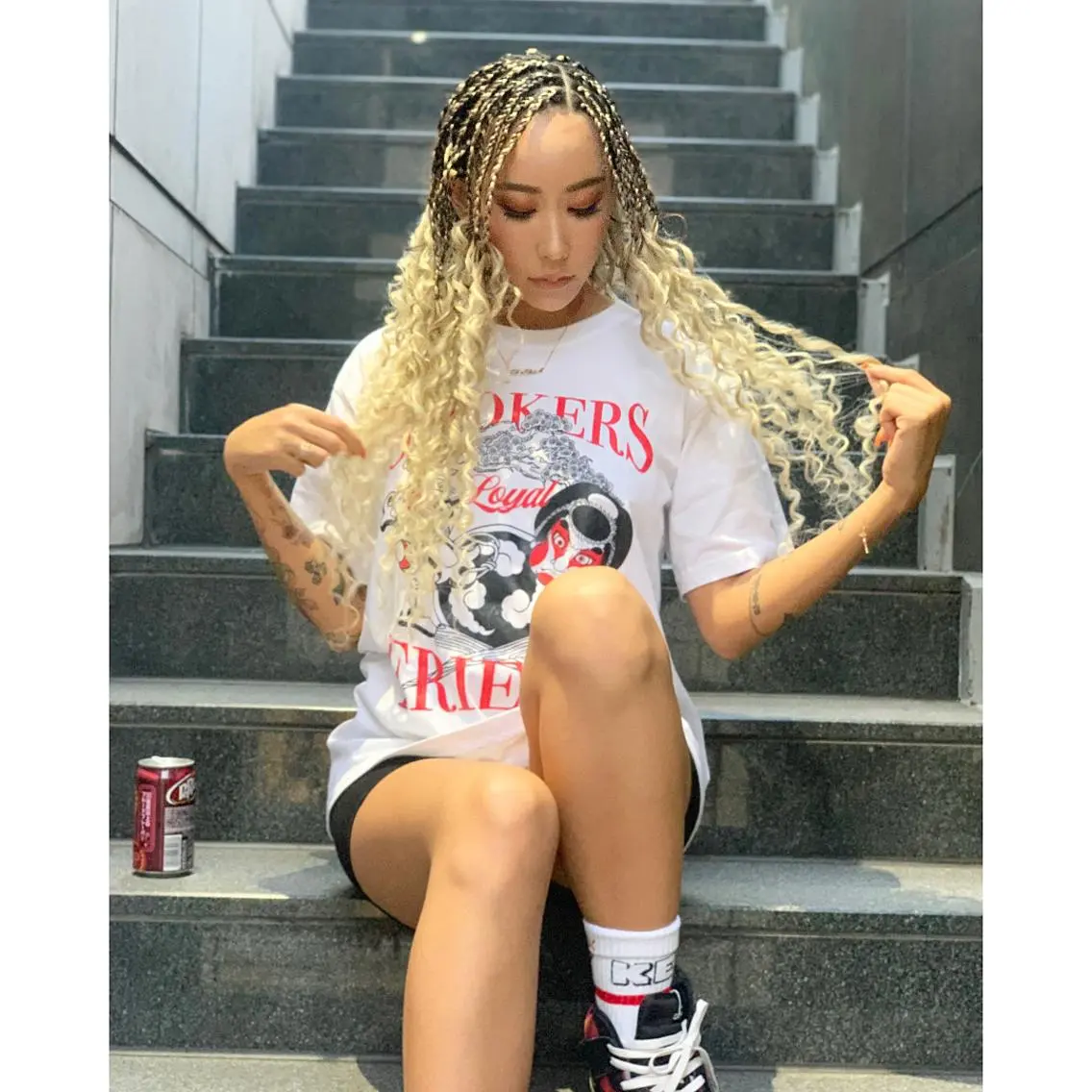 メンズ キッズ 子どものヘアアレンジ エクステ ヘアセット BRAIDS💎愛子 大人ハイライト💎のヘアスタイル