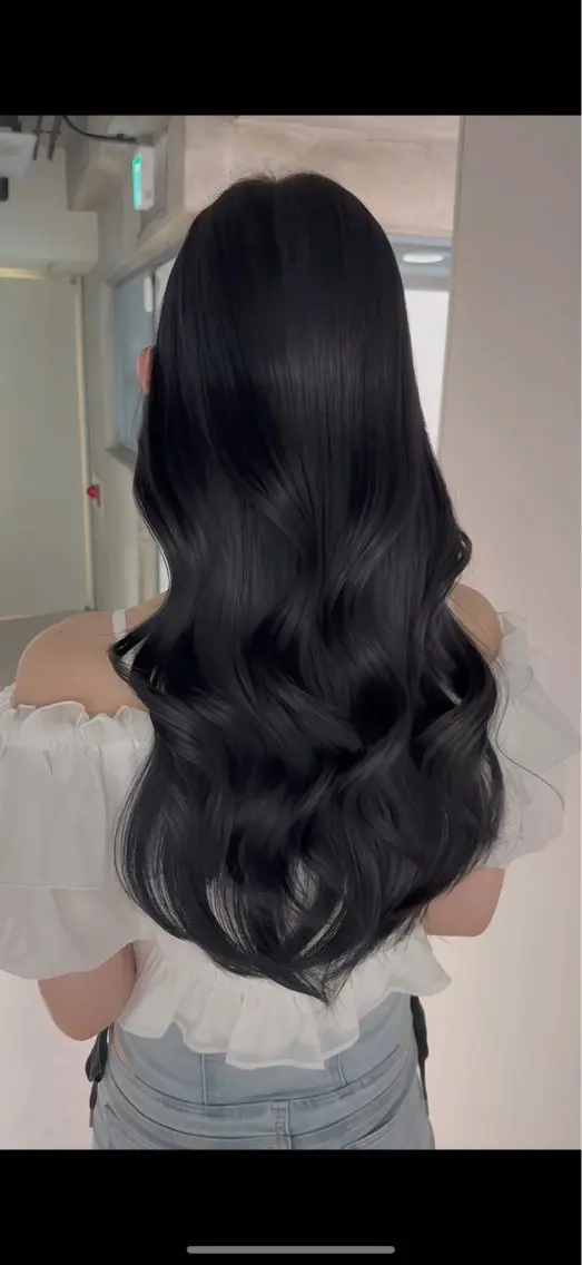 ロング カラー ダークグレー ヘアカラー 心斎橋/ヘアカラー あきらのヘアスタイル