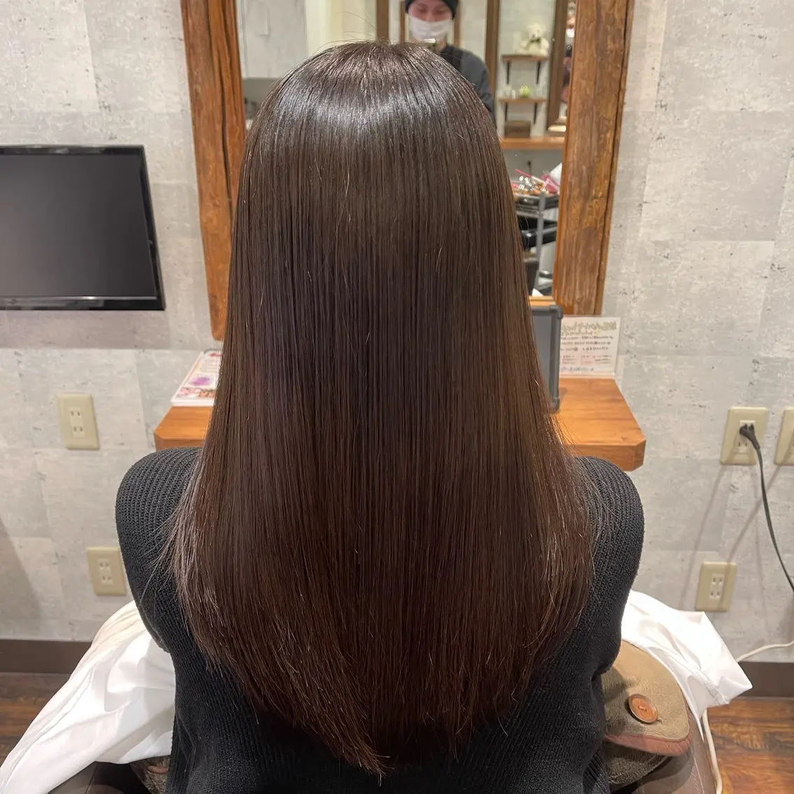 ロング トリートメント 縮毛髪質改善カケル 透明感カラー✨のヘアスタイル